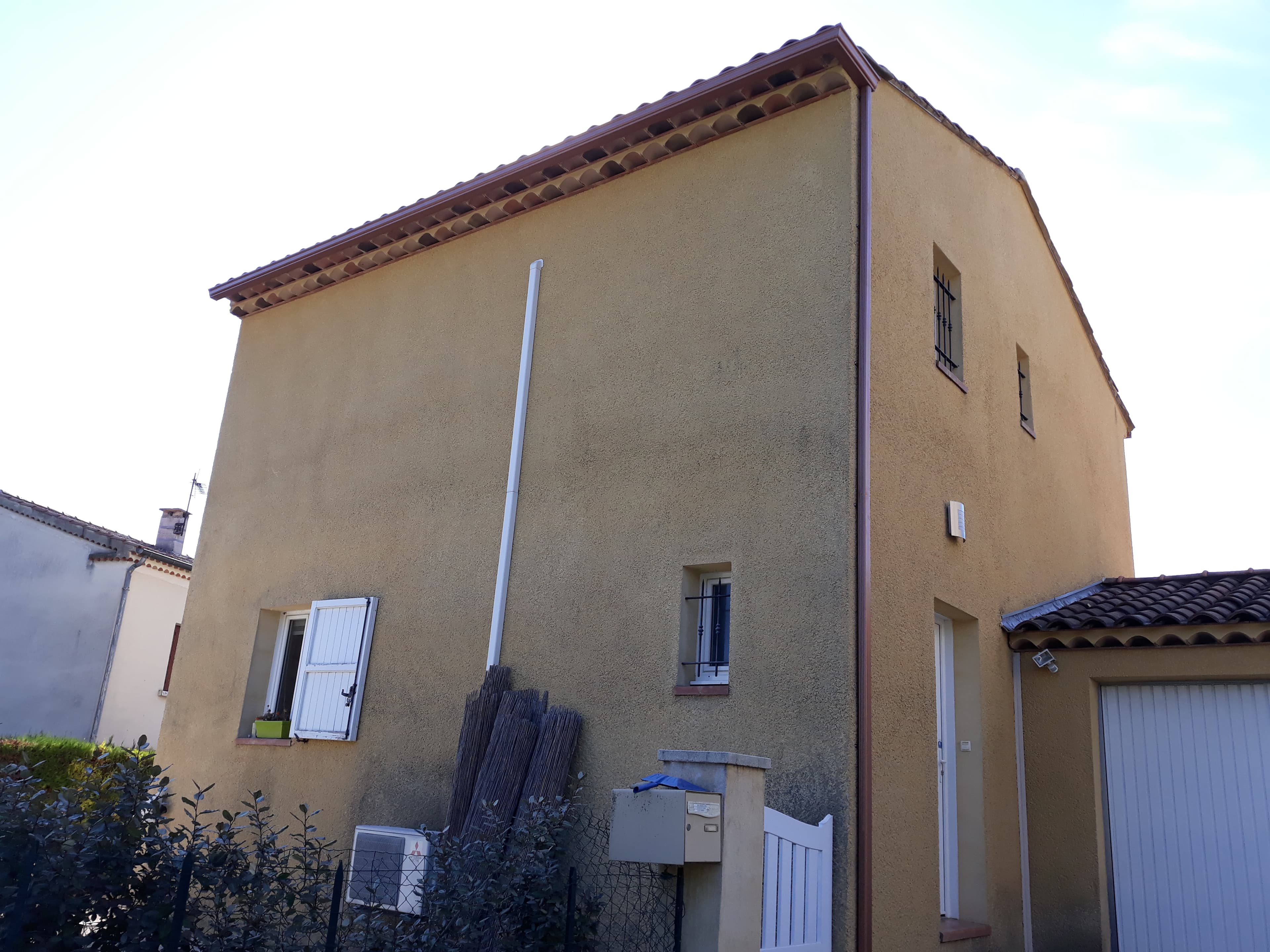 Gouttières aluminium finition cuivrée