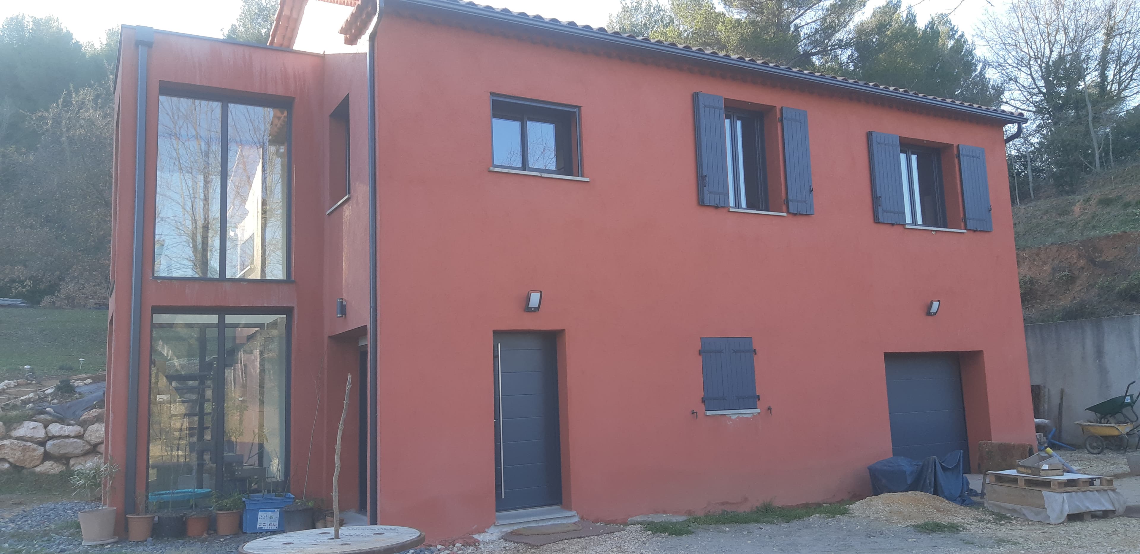 Gouttières aluminium finition Anthracite 7016