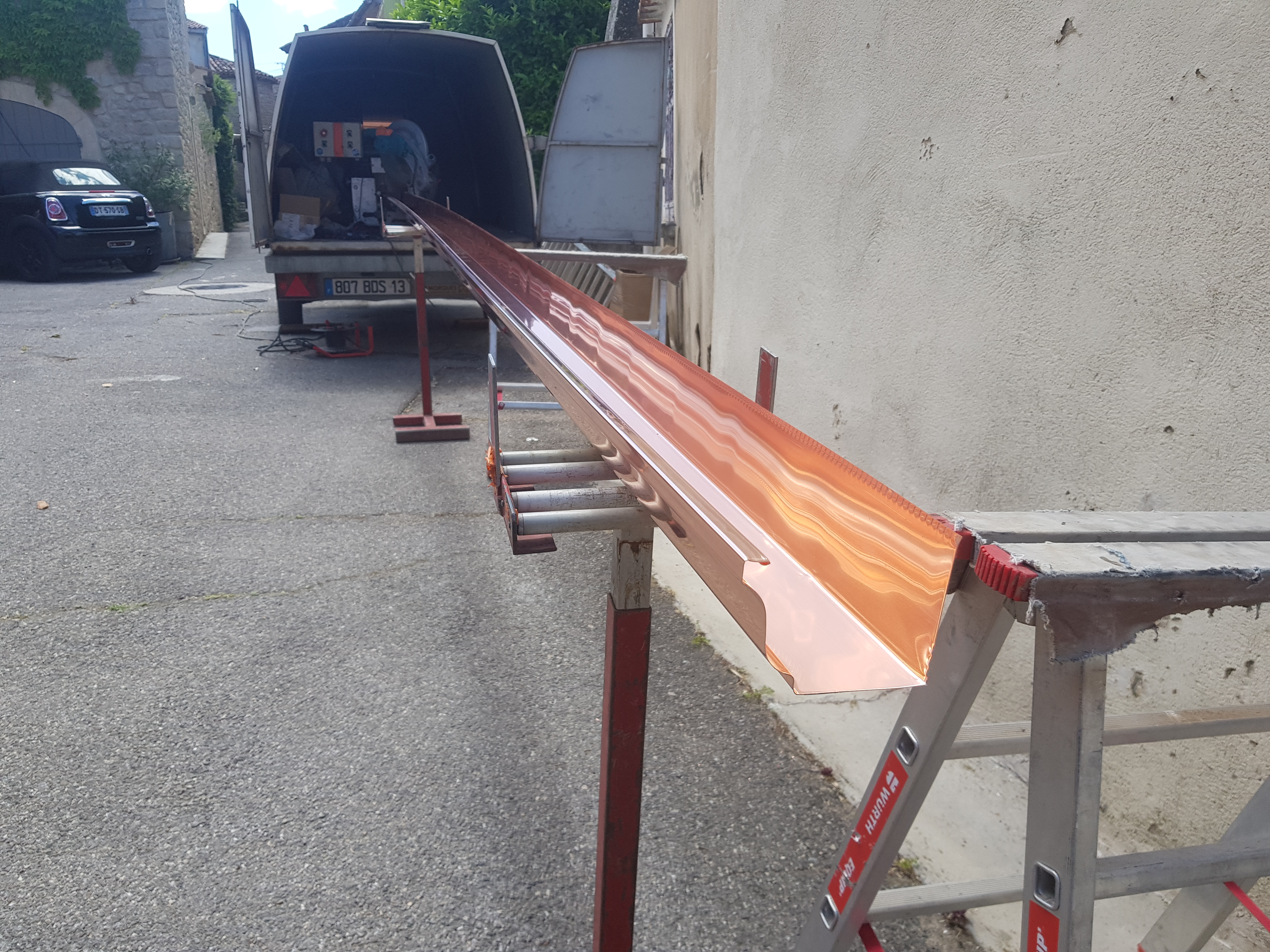 Gouttière en Cuivre véritable